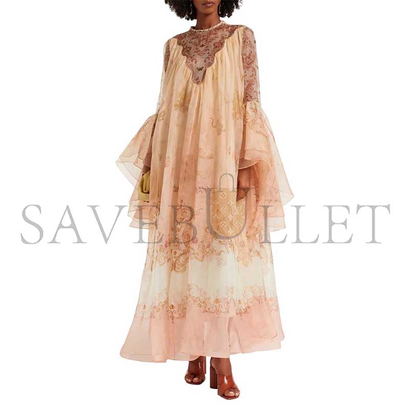 ZIMMERMANN HYPNOTIC PRINTED SILK GOWN 